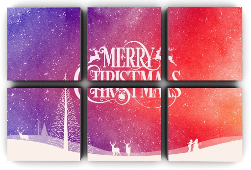 Wall Decor - Christmas - Merry Christmas Scene (MESH)