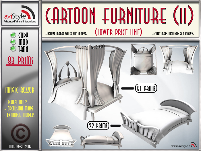 Sculpt cartoon furniture (II) by **aVISTYLe** (Low Price Line) - for FULL PERM !!