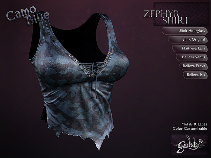 Gulabi [Zephyr] Top - CAMO BLUE
