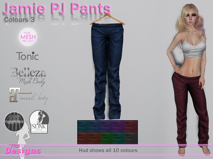 Jamie PJ Pants With Hud Colours 3