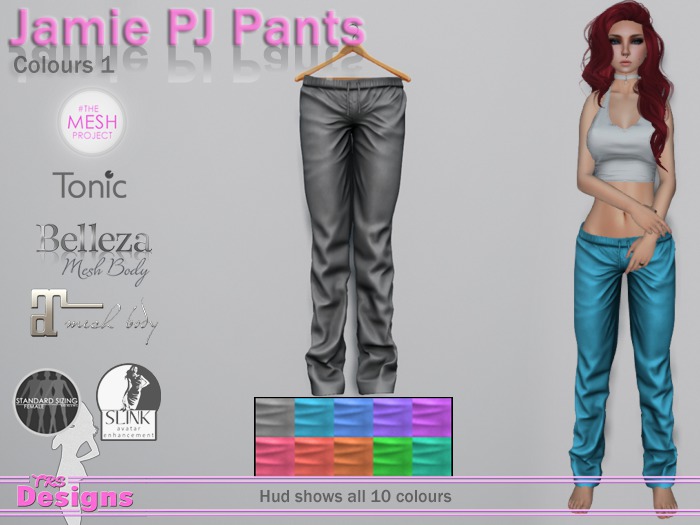 Jamie PJ Pants With Hud Colours 1