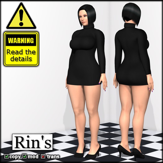 Rin's 9ft Turtleneck Dress for Rin's 9ft Mesh Avatar