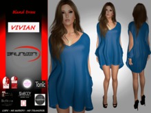 Brunsen! Vivian Bland Dress Blue