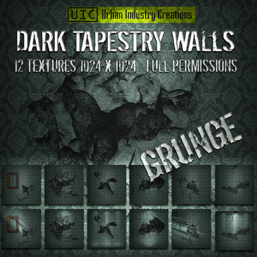 UIC Dark Tapestry Walls GRUNGE