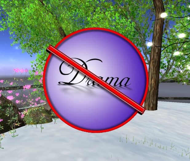 No Drama Sign 1 prim