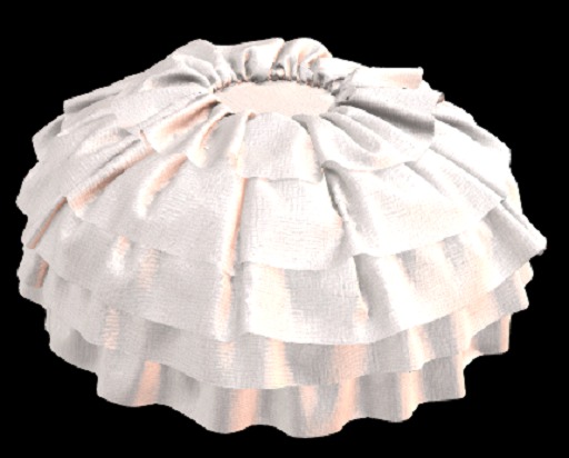 ARIA - Haven Ruffled Pouf - RARE 