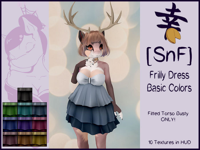[SnF] Frilly Kemono Dress FT Busty Basic Colors