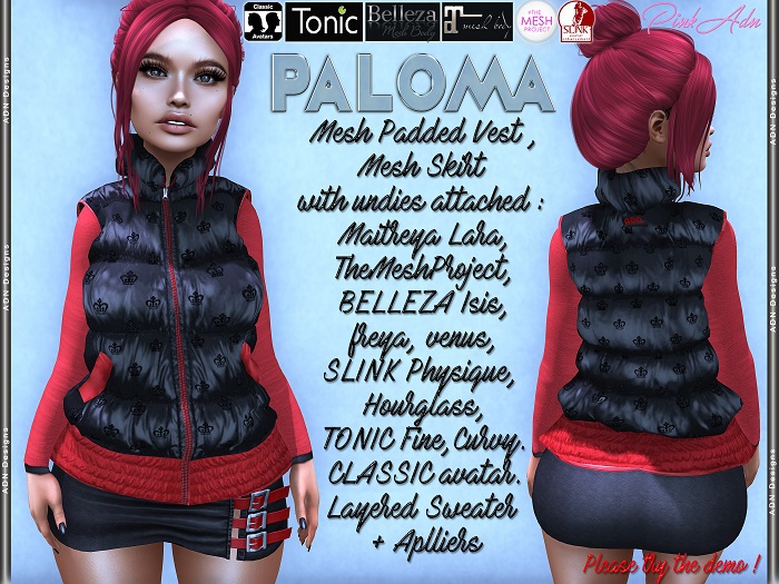 [AdN] demo PALOMA (belleza maitreya slink tmp tonic classic)