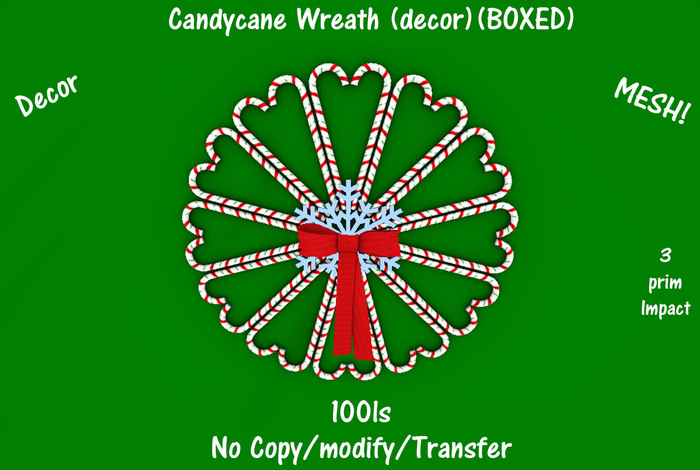 Candycane Wreath (decor)(BOXED)