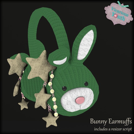 {V*Y} Bunny Earmuffs - Sage/Tan 