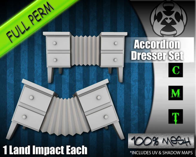 Morf's Mesh Accordion Dresser Set (Full Perm) Boxed