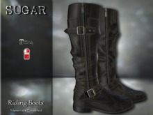 :-:SUGAR:-: Riding Boots {BROWN LEATHER}