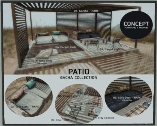 Concept} *01. Patio Sofa Light. PG - RARE