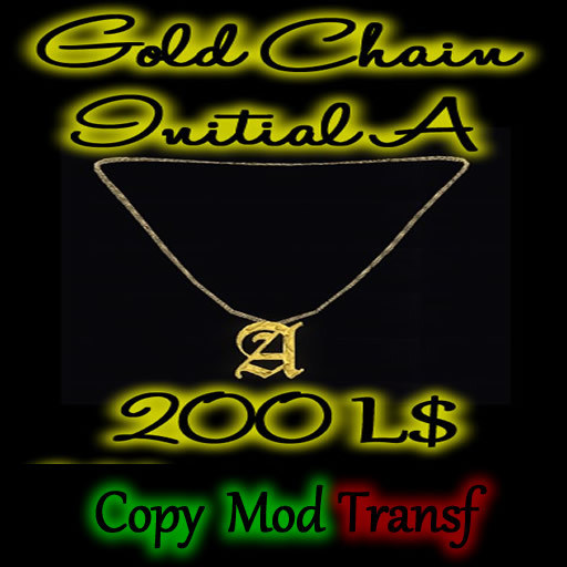 Gold Chain initial A