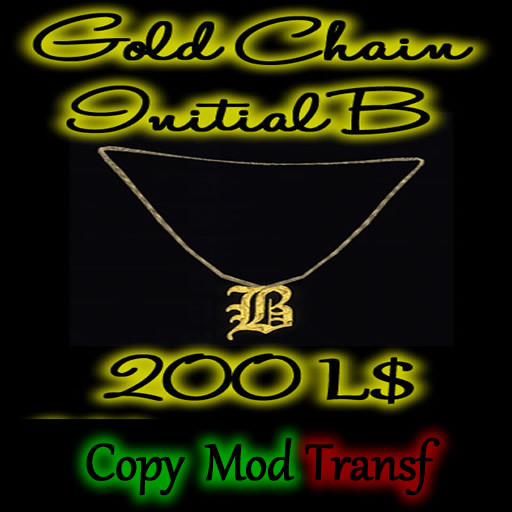 Gold Chain initial B 