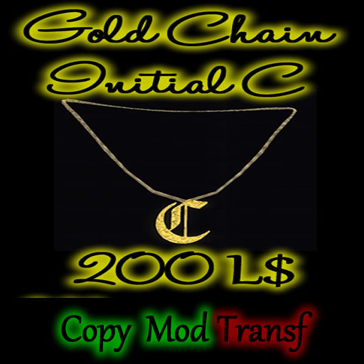 Gold Chain initial C 