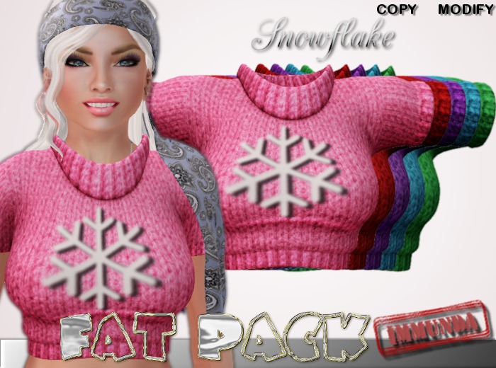 immunda The Flake (Snowflake Motif Mesh Cropped Sweater) Fatpack Limited time price