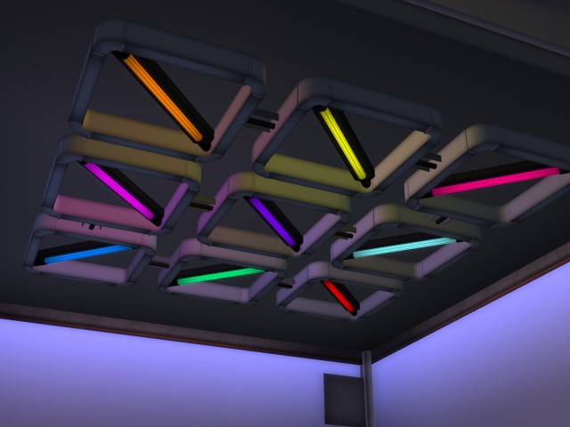 underground lights MESH colours rezise