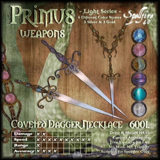 )<SF>(  Primus Coveted Dagger Necklace 4.0 (light)