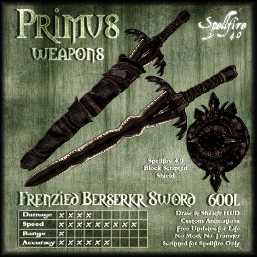 )<SF>( Primus Frenzied Berserkr Sword 4.0