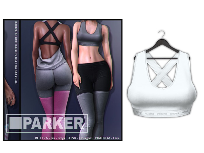 :PARKER: Nancy Sport Bra.White.