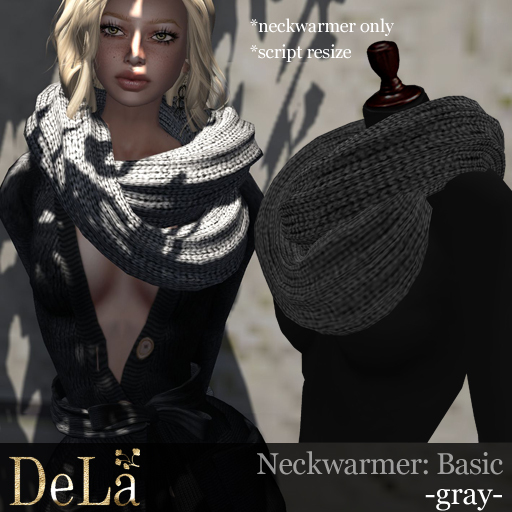 =DeLa*= Neckwarmer "Basic" Gray