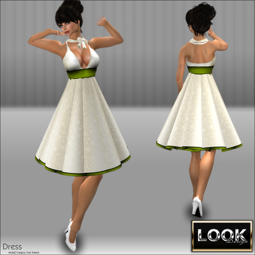 [ Flower GREEN Dress ]