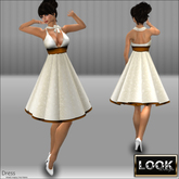 [ Flower BROWN Dress ]