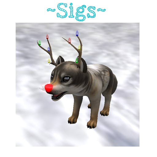 ~Sigs~ Wolf Pup Lights Antler Set