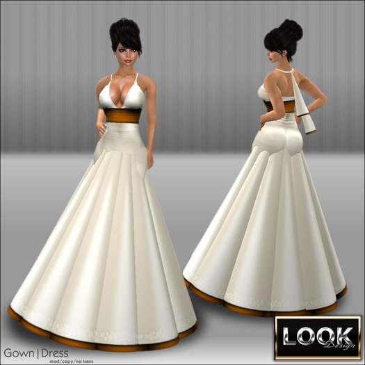 ^ Flower BROWN Long Dress ^