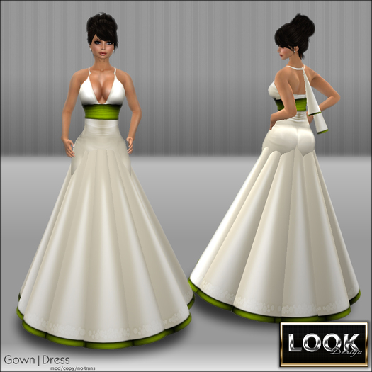 ^ Flower GREEN Long Dress ^