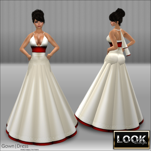 ^ Flower RED Long Dress ^