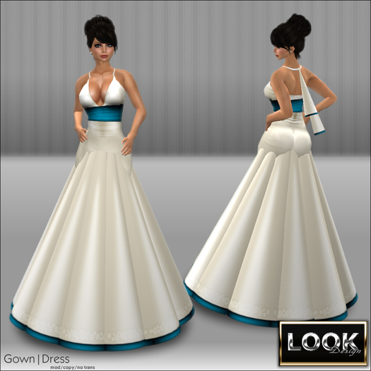 ^ Flower BLUE Long Dress ^