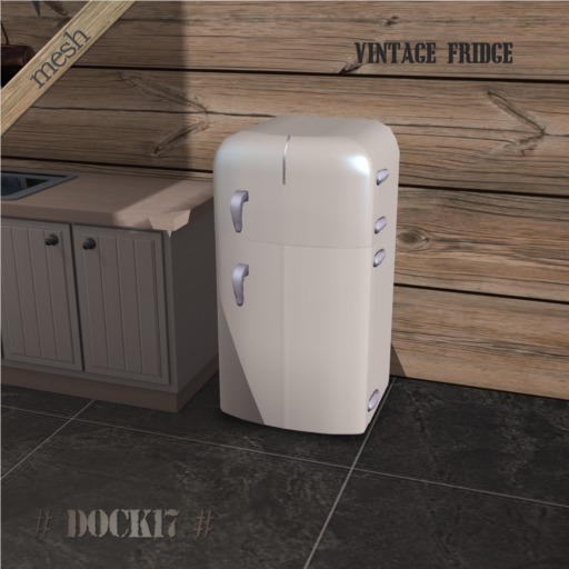 #Dock17# Vintage Fridge White boxed