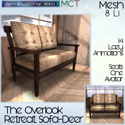 ~ASW~ The Overlook Retreat Sofa -Deer