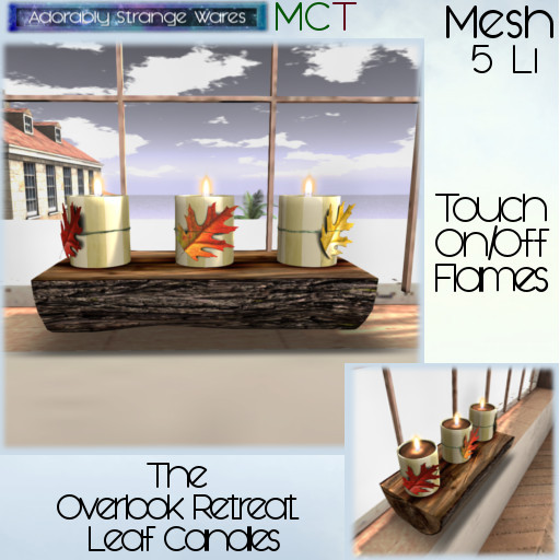 ~ASW~ The Overlook Retreat Leaf Candles