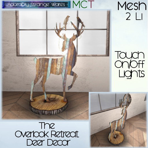 ~ASW~ The Overlook Retreat Deer Decor