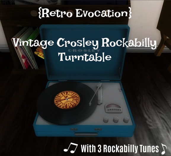 {Retro Evocation} Crosley Rockabilly Turntable (Boxed)