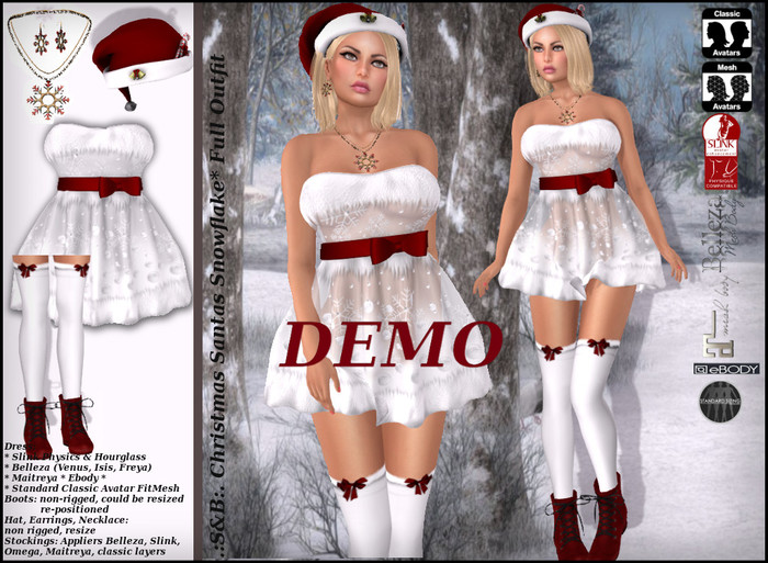 .:S&B:. Christmas Santas Snowflake Demo