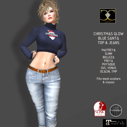 CHRISTMAS GLOW BLUE SANTA