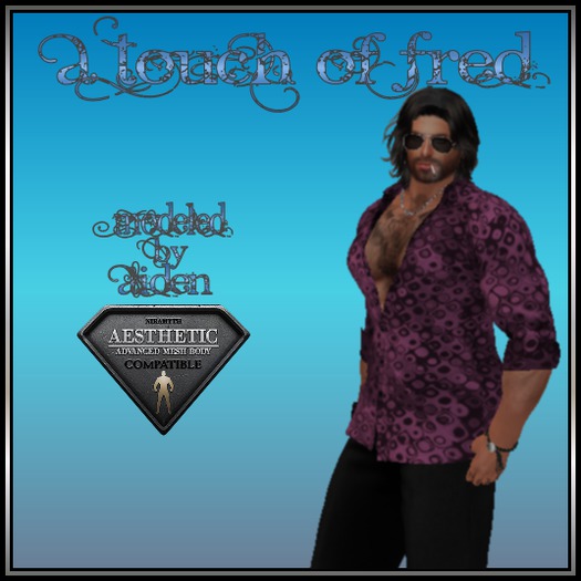 Aesthetic Half Buttoned Geo Purple