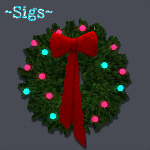 ~ Sigs~ Christmas Wreath - Twinking - Mesh - 1LI