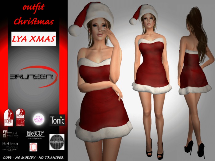 Brunsen! Lya Christmas Outfit Xmas Hat Red