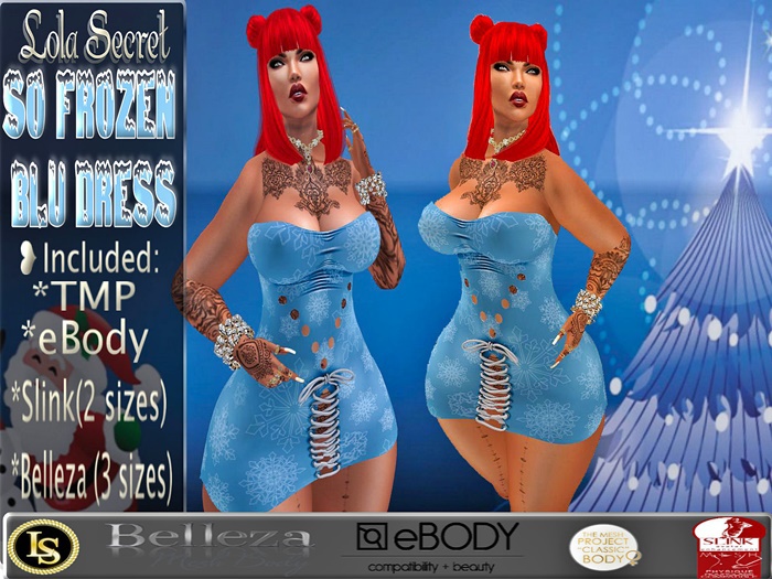 .~LS~SO FROZEN BLU DRESS