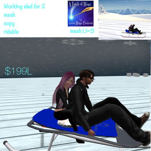 Mesh ridable sled for 2-crate