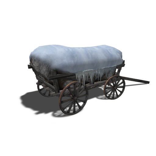 winter hay wagon