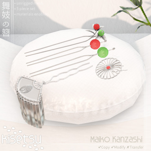 kisetsu - Maiko Kanzashi Set - Basic Silver