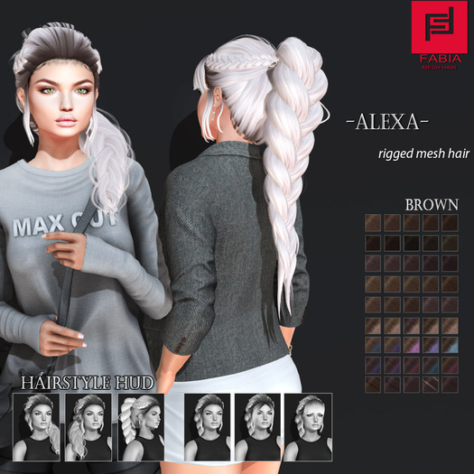 -FABIA- Mesh Hair   <Alexa> Brown