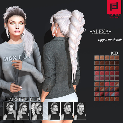 -FABIA- Mesh Hair   <Alexa> Red