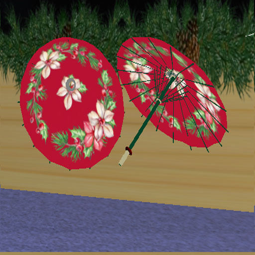 Parasol-Red Poinsietts